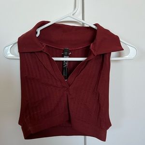 Urban Outfitters Collared Crop Tank Top